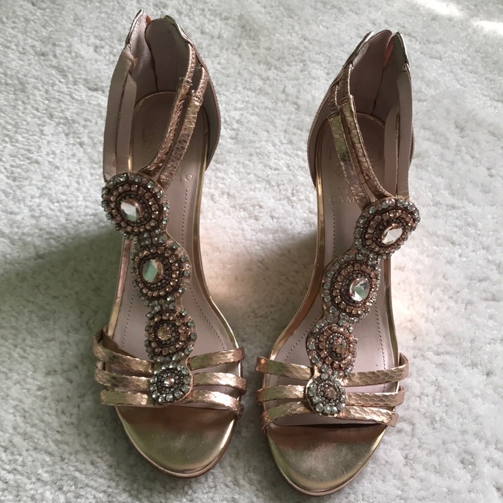 Vince Camuto Rose Gold Wedges